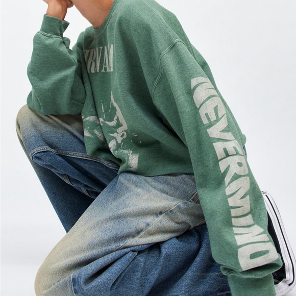 Urban Outfitters Green Nirvana Sweatshirt - Picture 2 of 4